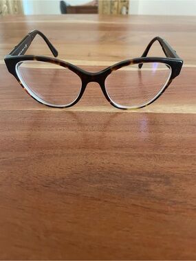 CHANEL Tortoiseshell Cat-Eye Glasses in Brown and Black